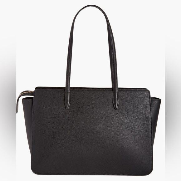 TORY BURCH Robinson Leather Tote. Black. NWOT - Picture 4 of 17